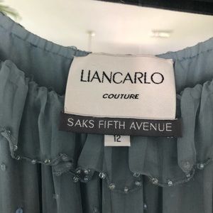 Liancarlo couture sequined beaded top